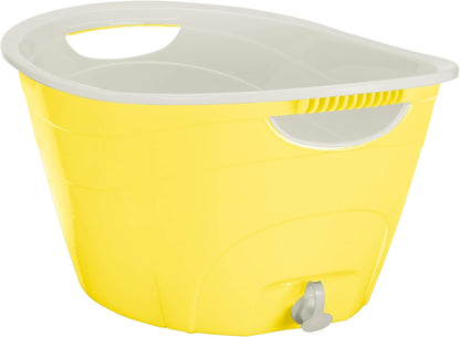 CreativeWare, Aqua Double Walled Party Tub With Drain Plug 4.375 Gl, Red