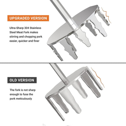 Onlyfire 4 Inch Stainless Steel Pork Puller, Upgraded Ultra-Sharp