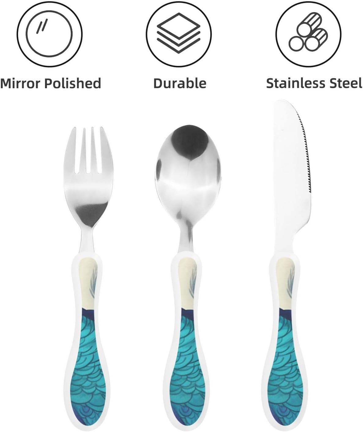 3-Piece Kids Silverware Set With Storage Case, Stainless Steel Reusable Children Safe Knife Spoon Fork Set Sugar Skulls Children Flatware Set For Kids Lunch Box