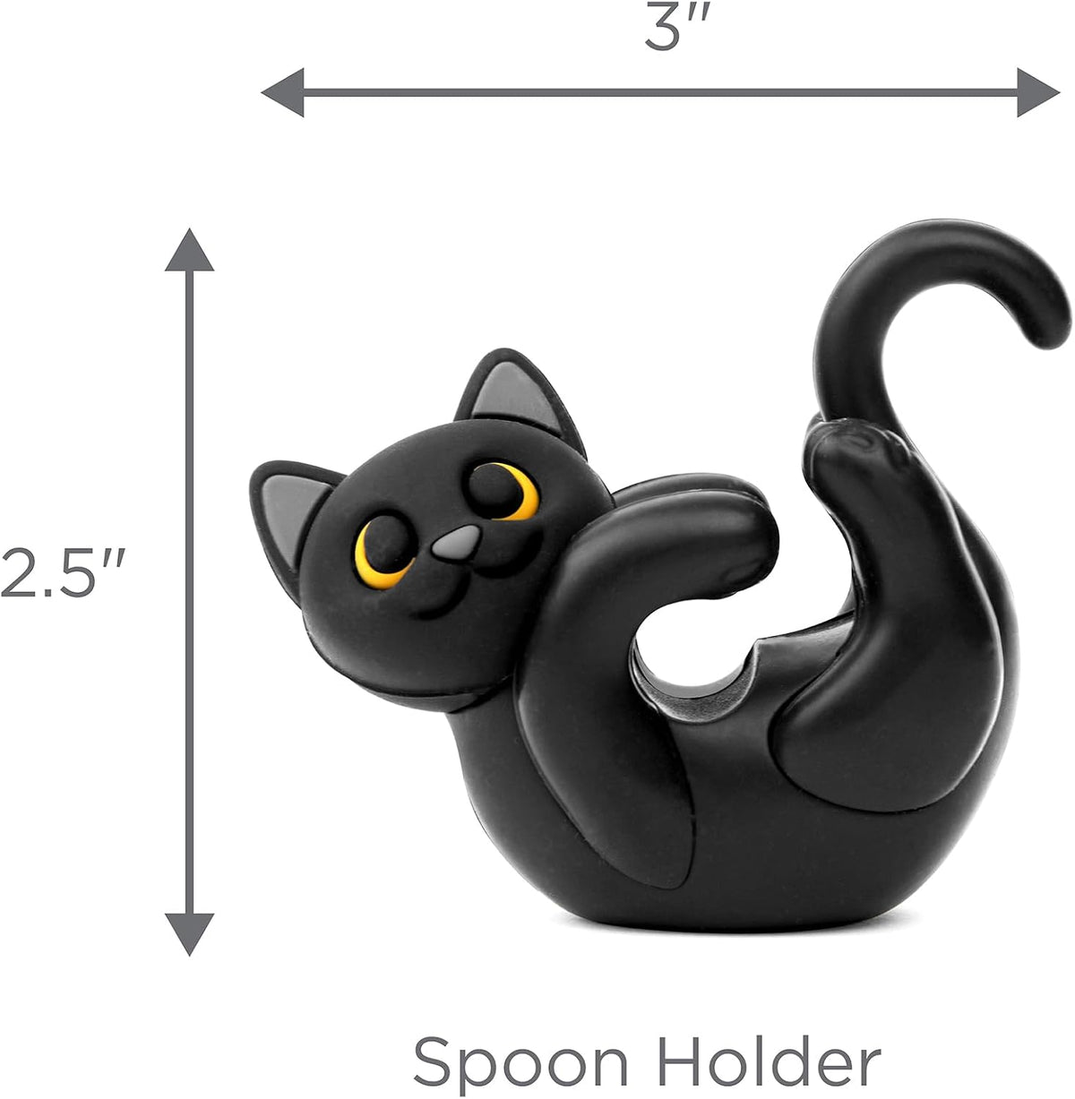 Itera Gray Silicone Cat Spoon Rest Kitchen Gadget