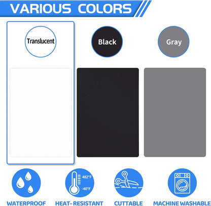 Warome Silicone Mat,78.7”x 23.6” Heat Resistant Mats for Countertop,Extra Large Countertop Protector Mat, Multi-functional Cuttable Kitchen Counter Mat, Silicone Mats for Kitchen Counter/Crafts- Grey