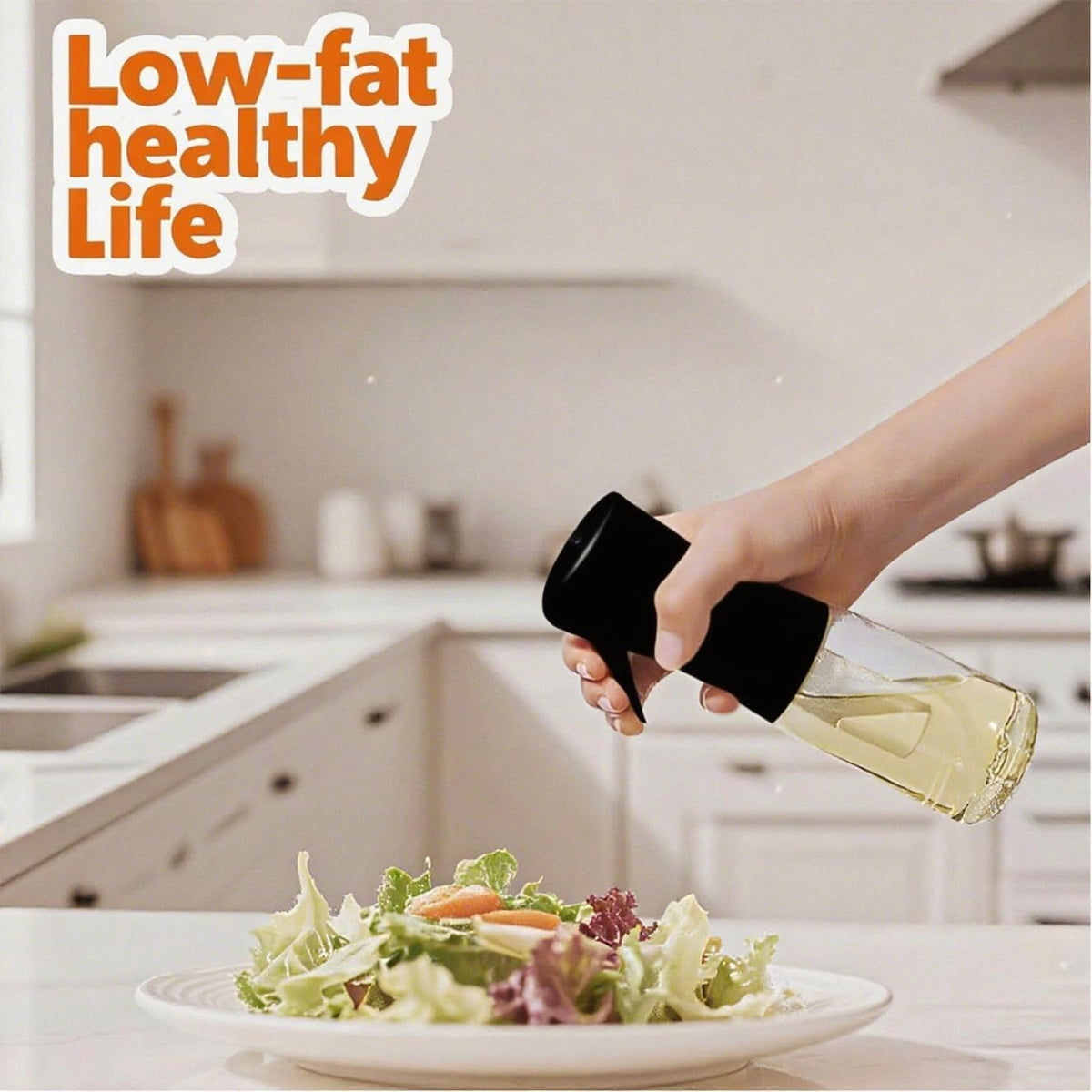 Olive Oil Sprayer for Cooking, 220ml Glass Oil Dispenser