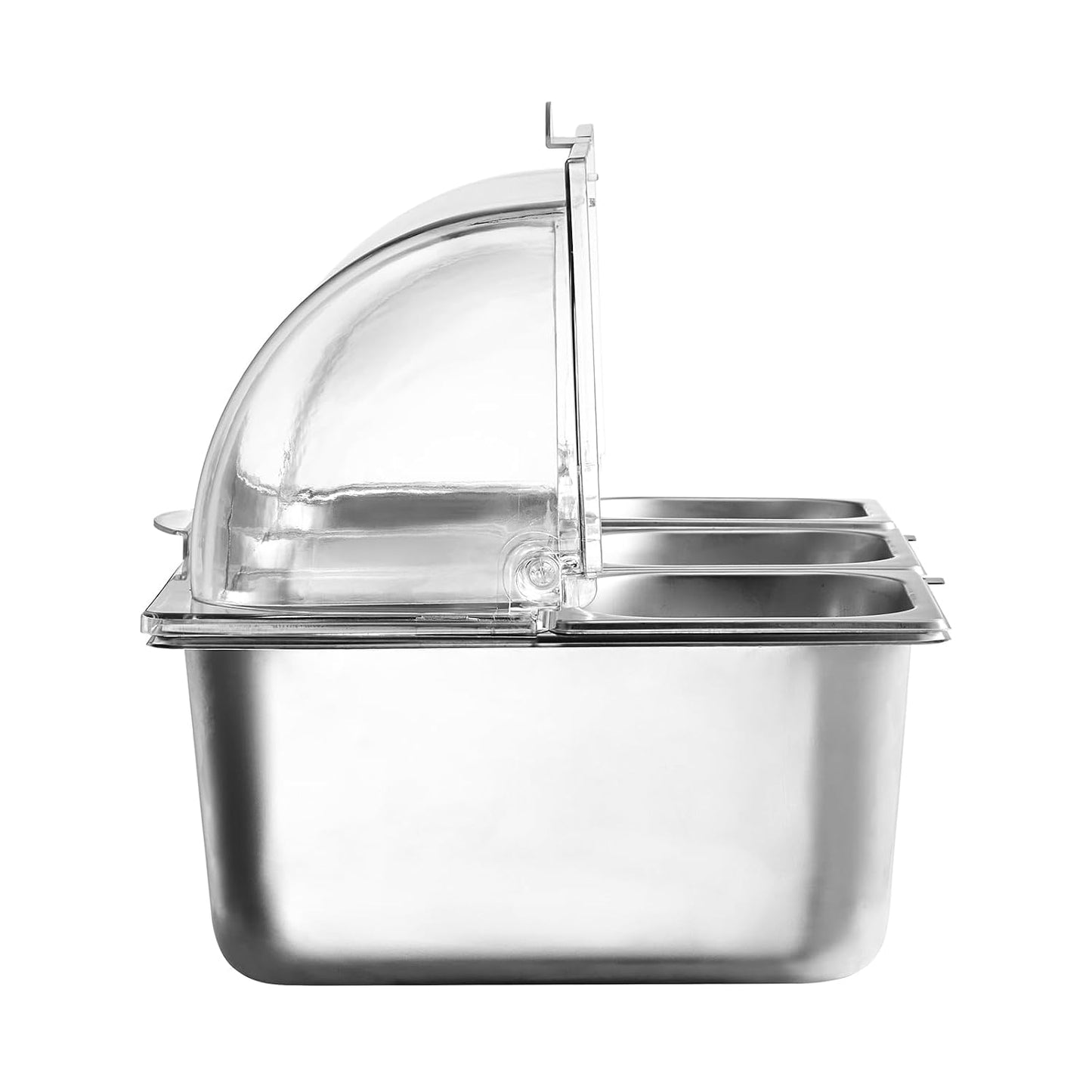 VEVOR Chilled Condiment Server, 4 Compartment Ice Cooled Condiment Serving Container, Chilled Garnish Tray Bar Caddy with Lid, for Bartending & Serving Taco, Salad, Fruit, Home & Restaurant Supplies