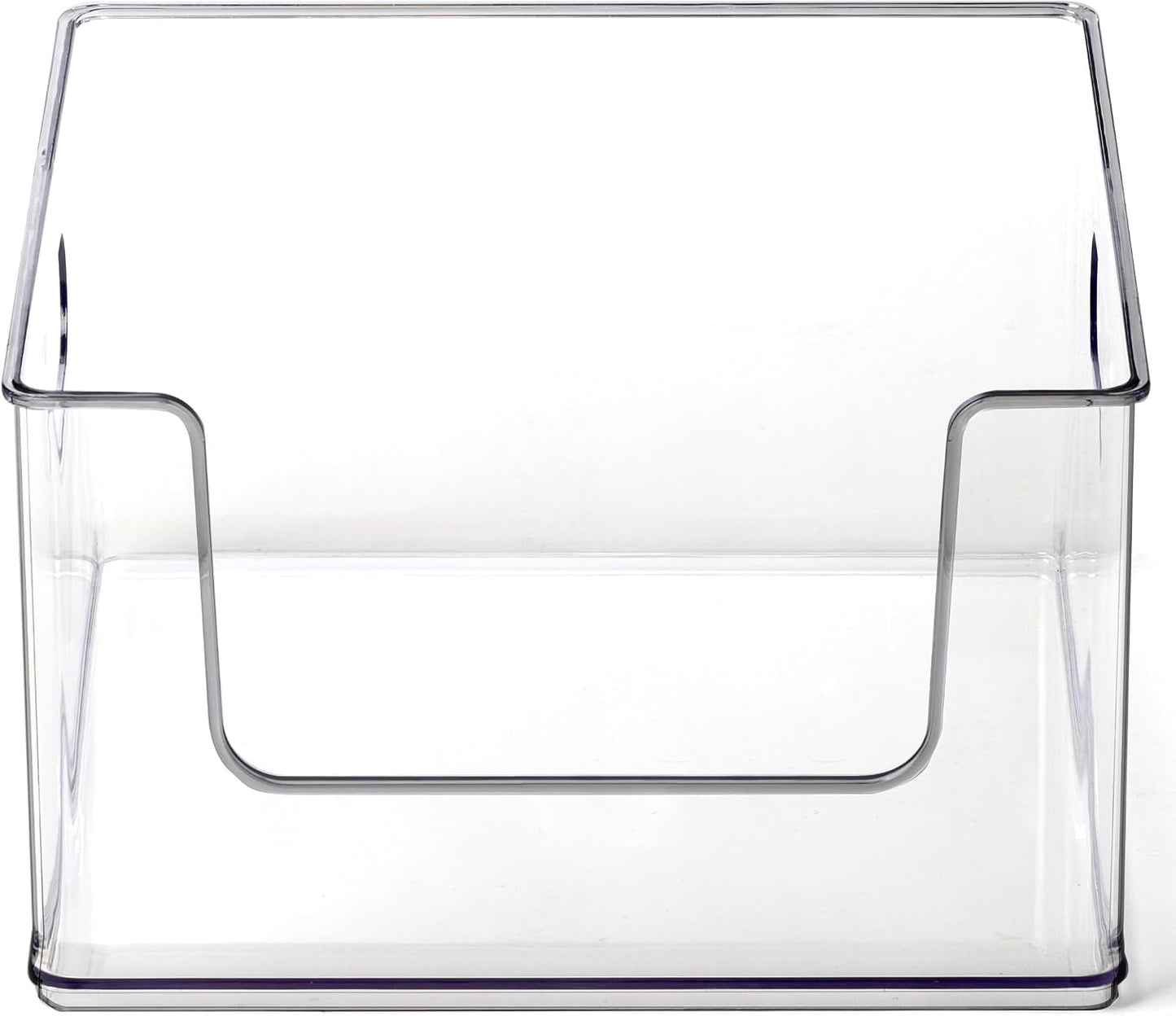 BINO | Stackable Plastic Storage Bins, Clear | THE CLARUS COLLECTION | Pantry Organizers and Storage Containers | Fridge Organizer Bins | Kitchen Cabinet Organizer | Medicine Cabinet Bin