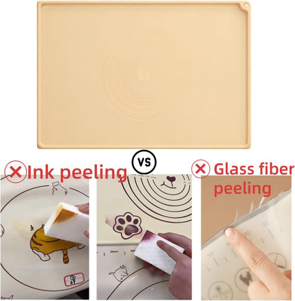 32"x24" Extra Large Silicone Pastry Mat Ink-Free Molded Measurements
