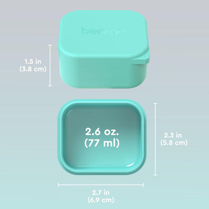 Bentgo Sidekicks 2-Pack Silicone Container Set - Dipping Sauce Cups for Condiments & Small Snacks, Reusable, Durable, & Leak-Proof Liquid Storage, Salad Dressing Container - 2.6 oz (Lavender & Pink)