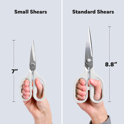 Misen Heavy Duty Kitchen Shears - Stainless Steel, Versatile and Easy Clean Scissors for Meat, Herbs and Veggies - Ambidextrous Comfort Handle - Professional Grade - Black