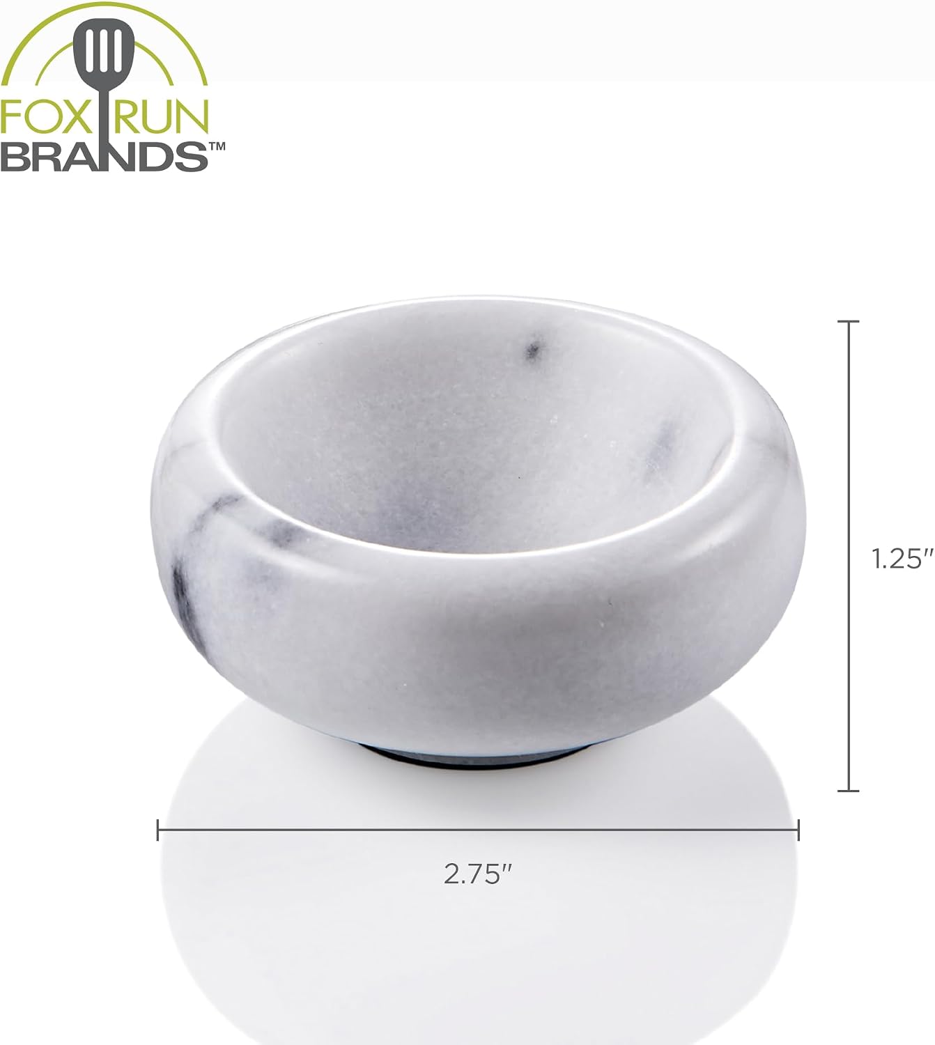 Fox Run Natural Black Marble Pinch Bowl, Small 1 oz Spice, Sauce, and Condiment Bowl