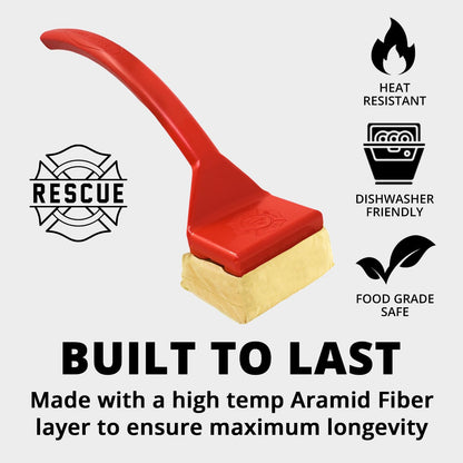 Grill Rescue BBQ Replaceable Scraper Cleaning Head, Bristle Free - Durable and Unique Scraper Tools for Cast Iron or Stainless-Steel Grates, Barbecue Cleaner