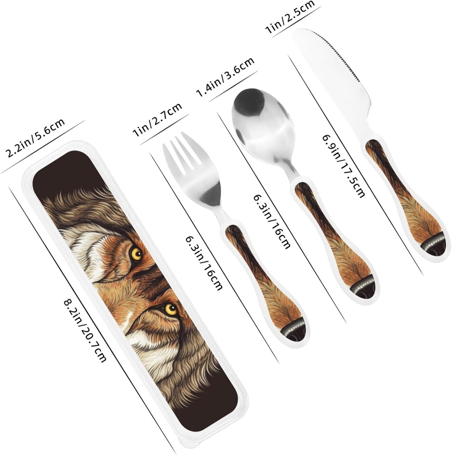 3-Piece Kids Silverware Set With Storage Case, Stainless Steel Reusable Children Safe Knife Spoon Fork Set Candy Children Flatware Set For Kids Lunch Box