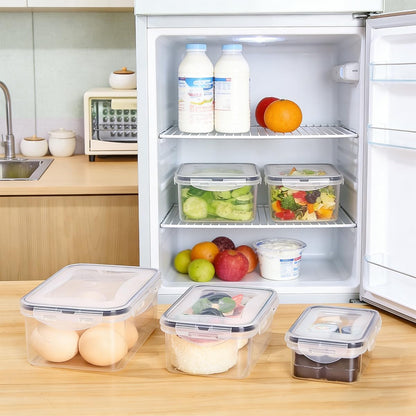 4 Pcs Food Storage Containers with Lids Airtight, 4 Sizes Sets(74oz+40.5oz+20oz+10oz), Plastic Meal Prep Containers, Dishwasher & Microwave & Refrigerator Safe, for Meal Prep & Freezer, Rectangular