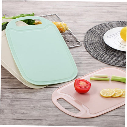 Non Slip Chopping Board Mat Flexible Plastic Kitchen Cutting Mat with Hanging Hole for Fruits Meat Vegetables and Fish Green Color Safe Material