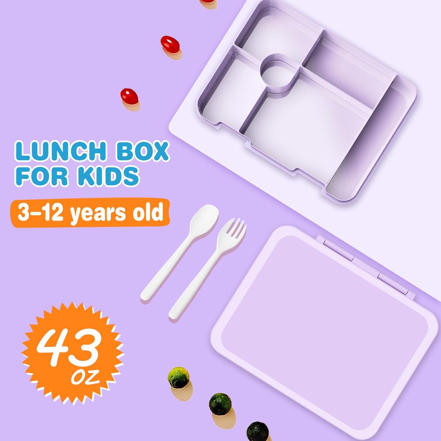 ACESAK Girls Backpack - Bento Box with Insulated Lunch Bag Pencil Case & Utensils Set for Kids, 6 Leakproof Compartments Removable Tray Lunches or Snack Container for School (Gray Daisy)