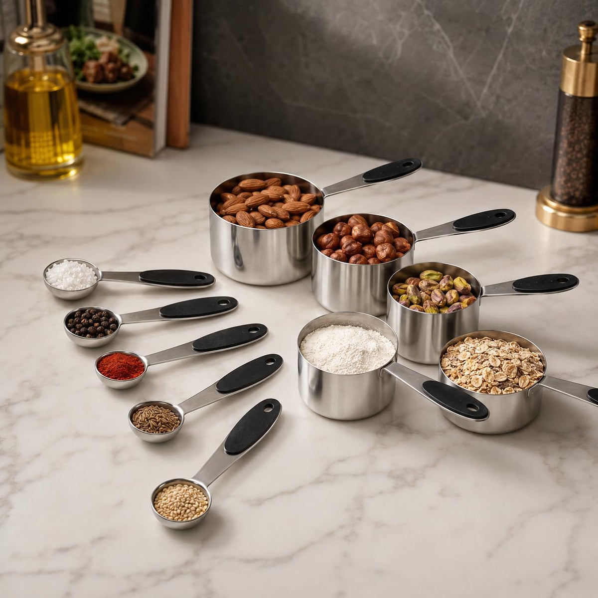 Magnetic Measuring Cups and Spoons Set