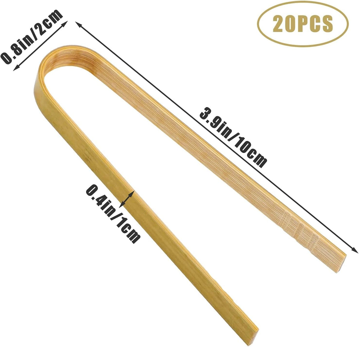 Luter 20pcs Wooden Mini Tongs
