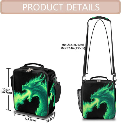 cfpolar Skull Skateboard Lunch Box for Boys Girls, Insulated Lunch Bags for Kids Reusable Mini Cooler Lunch Tote Lunchbox Thermal Meal Tote Kit with Shoulder Strap for Work School Picnic