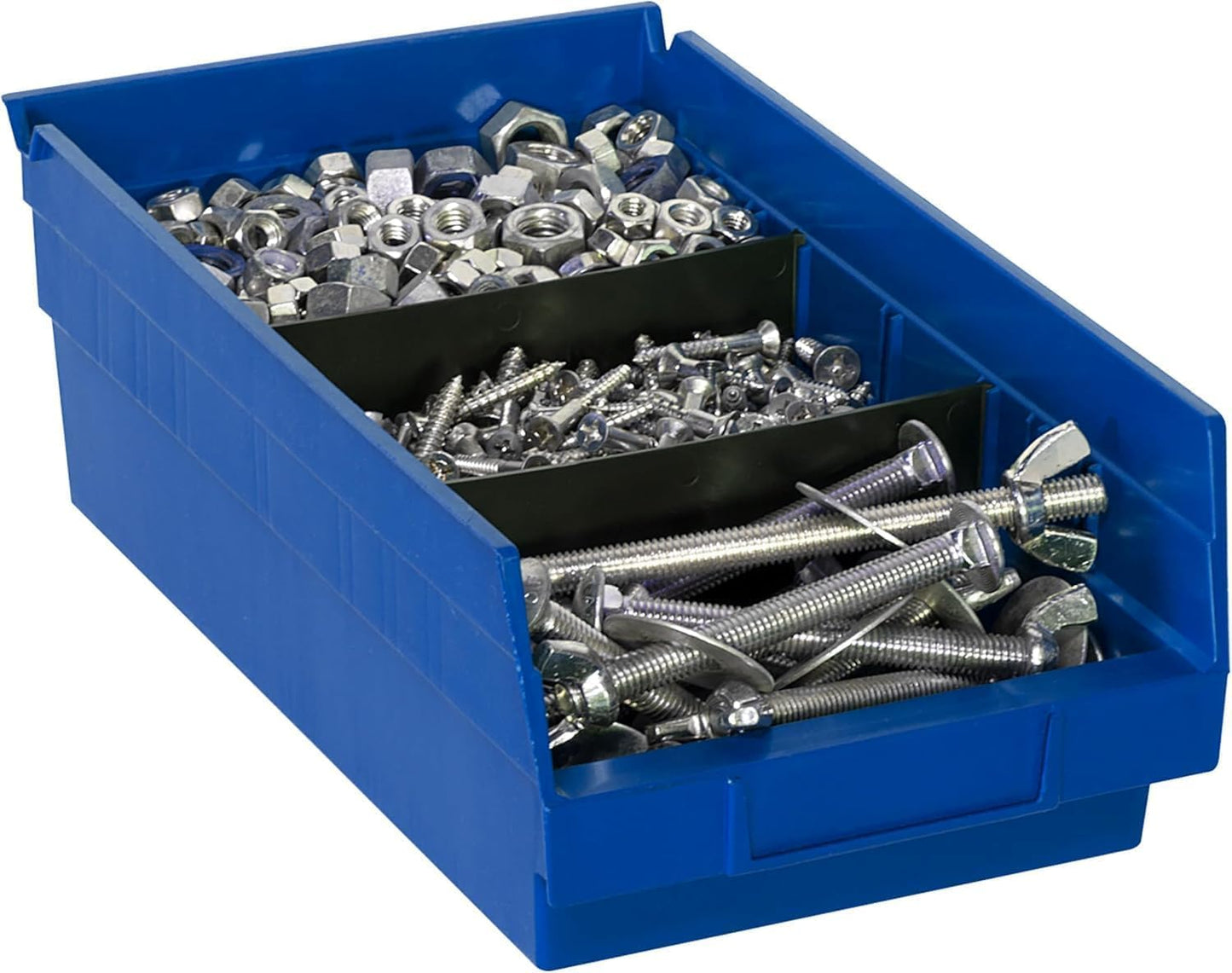 Akro-Mils 30130 Plastic Shelf Bins, Heavy Duty Storage Bins for Garage, Closet, and Drawer Organization, 12" x 6-1/2" x 4", Blue, 12-Pack | Closet, and Drawer Organization, 12" x 6-1/2" x 4", Blue, 12-Pack