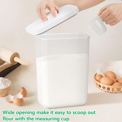 TBMAXS Versatile Storage Container Bin with Pop-up Lid & Scoop, Rice Flour Container Dog Cat Food Storage Container, Laundry Room Organization Household Essentials Kitchen Pantry Organizers