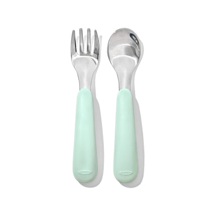 OXO Tot On-The-Go Fork and Spoon Set - Dusk