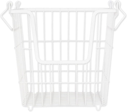 DII Metal Wire Mesh Stackable Utility Storage Bin, Small Round, 12x12x10", Bronze