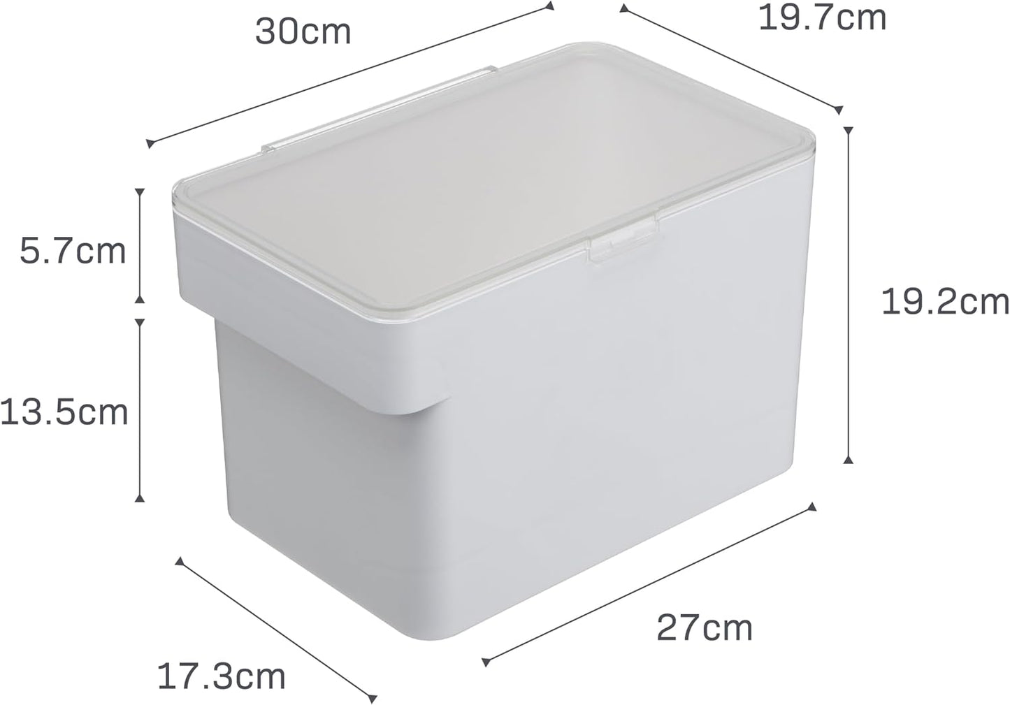 YAMAZAKI Home Tower Airtight Pet Food Storage Container - Cat And Dog Food Holder Bin With Transparent Lid And Handle - Extra Large - Polypropylene - 6.6 Gallons, 25 Liters