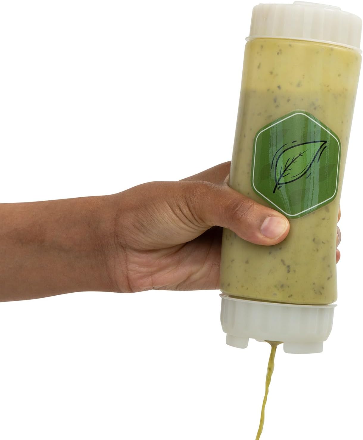 No‑Drip FIFO BBQ Sauce Squeeze Bottle – 18oz BPA-Free Refillable Dispenser with White Twist Cap for Mess-Free Pouring – Ideal for Barbecue, Glazes, Honey Mustard, Marinades, Teriyaki