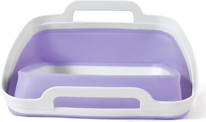 FOSJGO Collapsible Dish Basin with Drain Plug, Foldable Sink, 2.4 Gal (9L)
