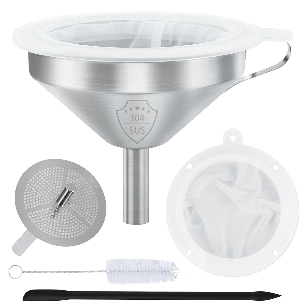 of Stainless Steel Canned Funnels with Filters