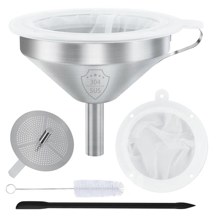 of Stainless Steel Canned Funnels with Filters