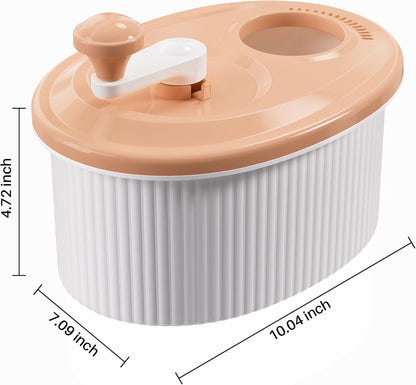 JOYMOOP Fruit Washer and Spinner with Brush, Large Cleaning Bowl for Fruits, Vegetables and Salad, Produce Scrubber