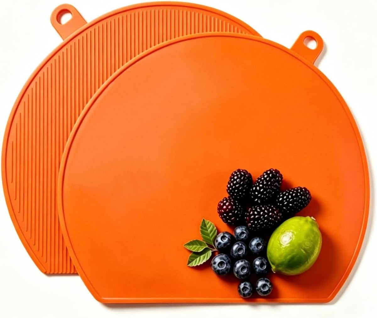 Thick TPU Cutting Board for Kitchen, Flexible Cutting Mat (Orange)