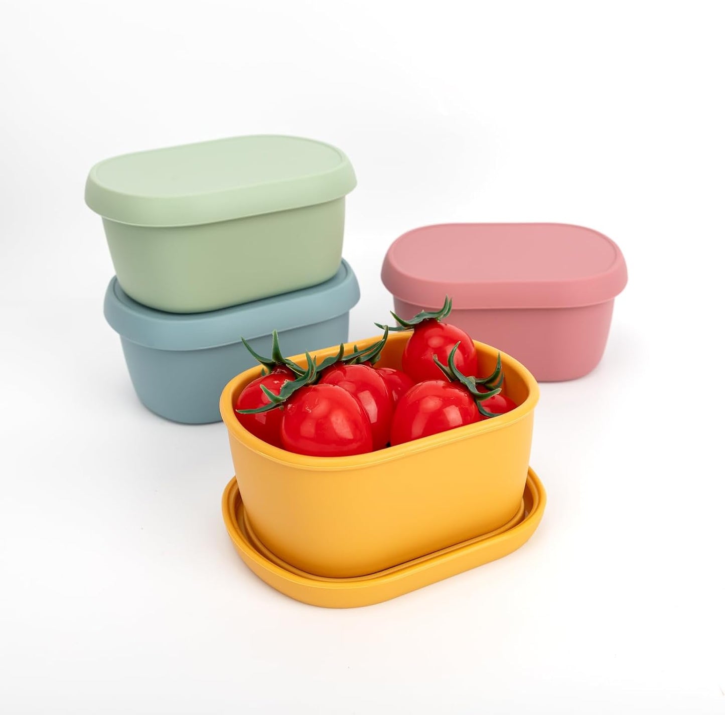 10oz(8pcs) Silicone Snack Containers Food Storage Containers, Reusable Small Snack Container with Lids, Stackable For Meal Prep,Fruit,Freezer