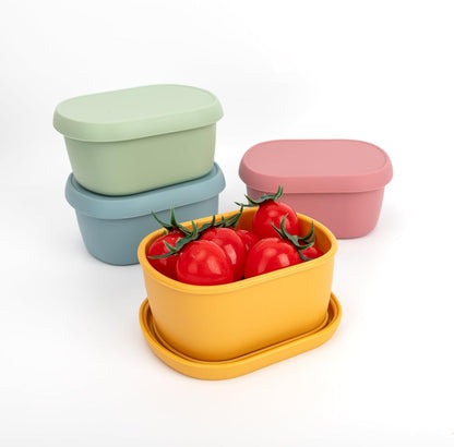 10oz(8pcs) Silicone Snack Containers Food Storage Containers, Reusable Small Snack Container with Lids, Stackable For Meal Prep,Fruit,Freezer