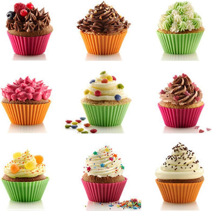 Webake Jumbo Silicone Muffin Cups, 3.5 Inch Jumbo Silicone Baking Cups Reusable Cupcake Liners Nonstick Large Cake Cups Set Stand Alone Cupcake Holder, 12 Pack Auto Cup Holder Liner