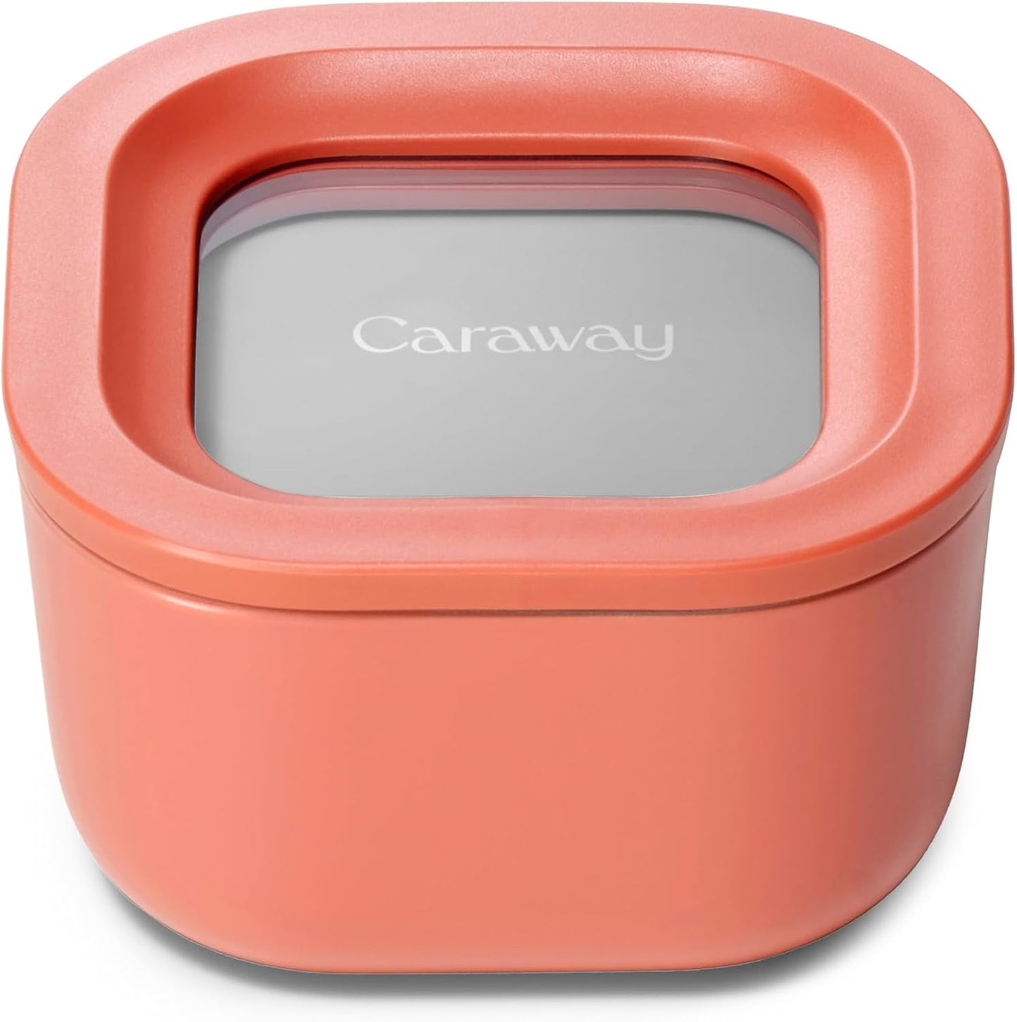 Caraway Glass Food Storage - 4.4 Cup Glass Container - Ceramic Coated - Easy to Store, Non Toxic, Non Stick Lunch Box Container with Lids - Dishwasher, Oven, & Microwave Safe - Mist