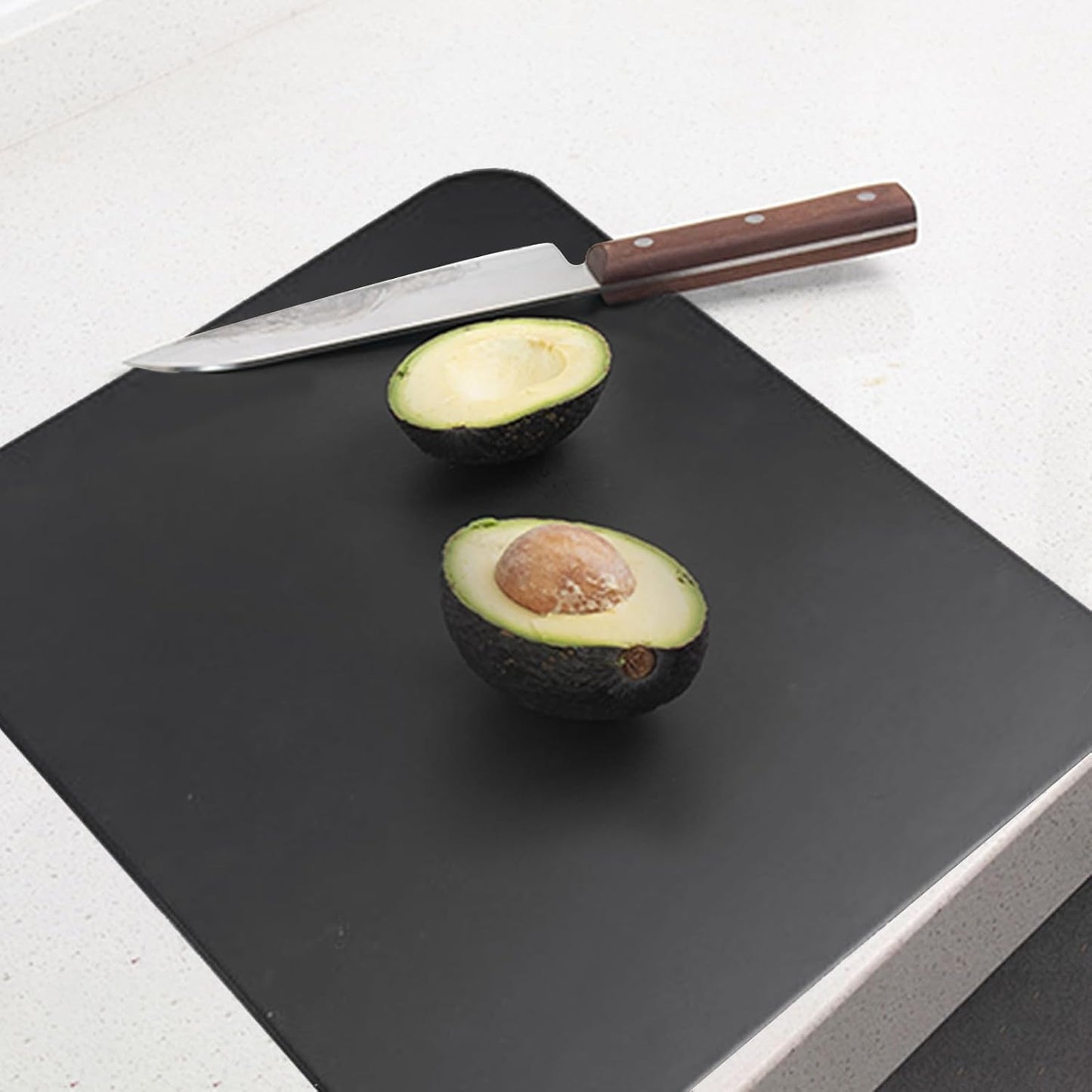 ZVP Thick Silicone TPU Cutting Board Mats for Kitchen, Flexible Rubber Cutting Boards, Anti-Slip Cutting Mats, Semicircle Chopping Board, BPA Free Dishwasher Safe, 2 Pieces