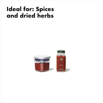 OXO Good Grips POP Container - Airtight Food Storage - Small Square Short 1.1 Qt Ideal for 1 lb of brown sugar or confectioner's sugar