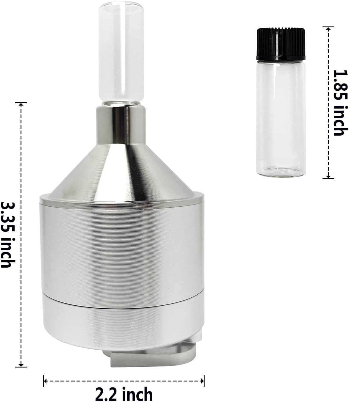 Spice Grinder【2.2 inch Silver】Pepper Grinding Set