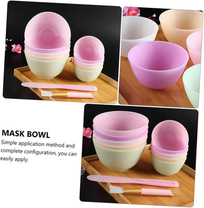 FOMIYES Silicone Facial Bowl Set 6pcs Mask Mixing Bowls Non-slip Food-grade for Diy Face Mask