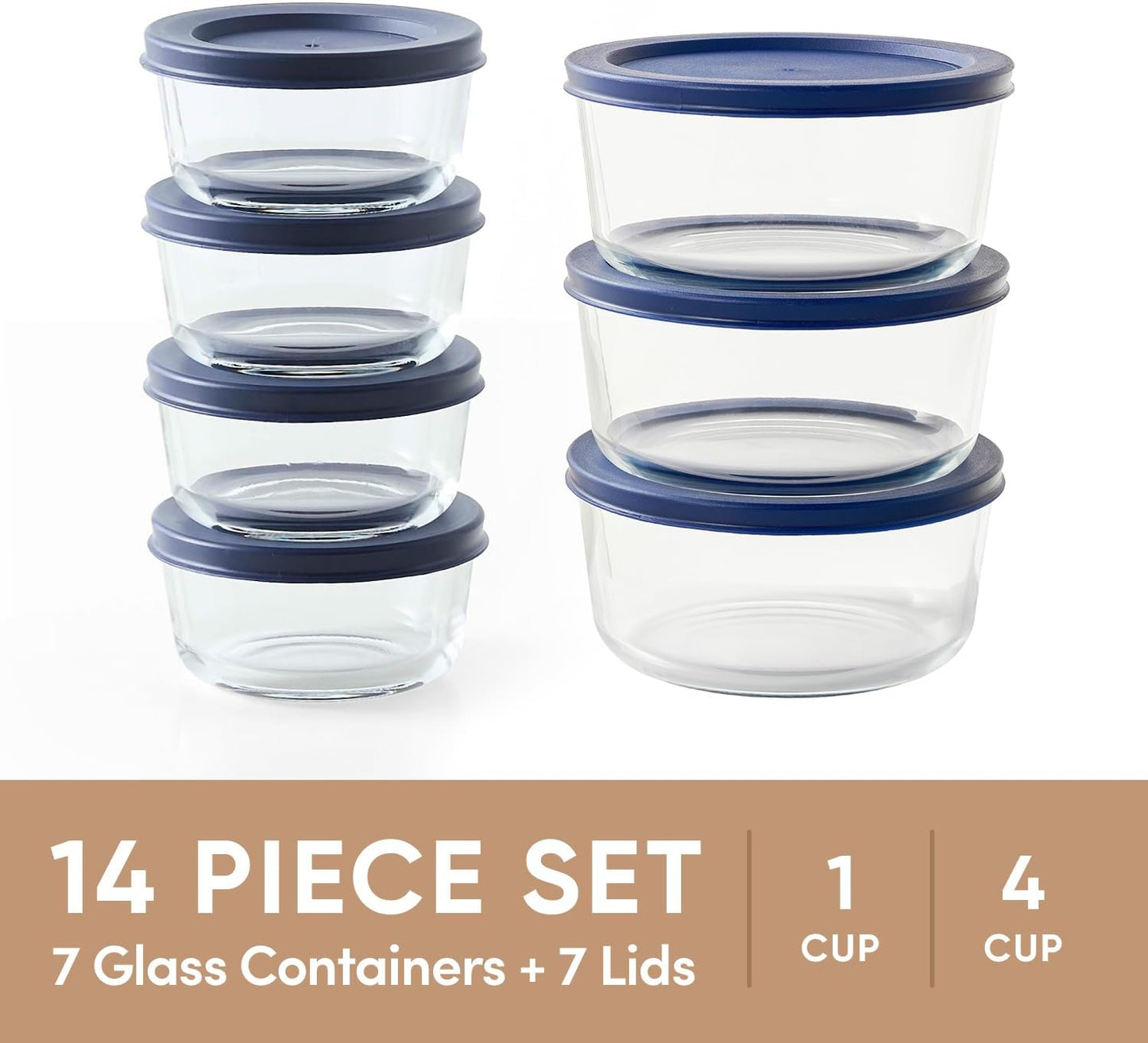 6-Piece Glass Food Storage Containers Set (3 Containers + 3 BPA-Free Lids) | 2-Cup, Leakproof | Microwave, Freezer, Oven & Dishwasher Safe | Ideal for Meal Prep & Pantry Organization, Pistachio