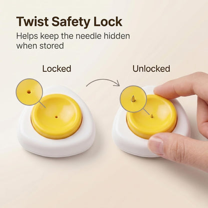 Magnetic Egg Piercer for Hard Boiled Eggs Safety Lock