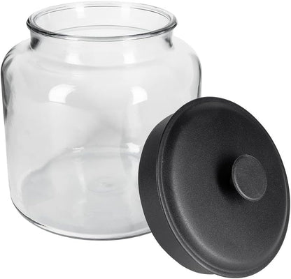 Anchor Hocking FBA_COMIN18JU056847 3-Piece Montana Jar Set, Multi (Set of 3), Black Metal