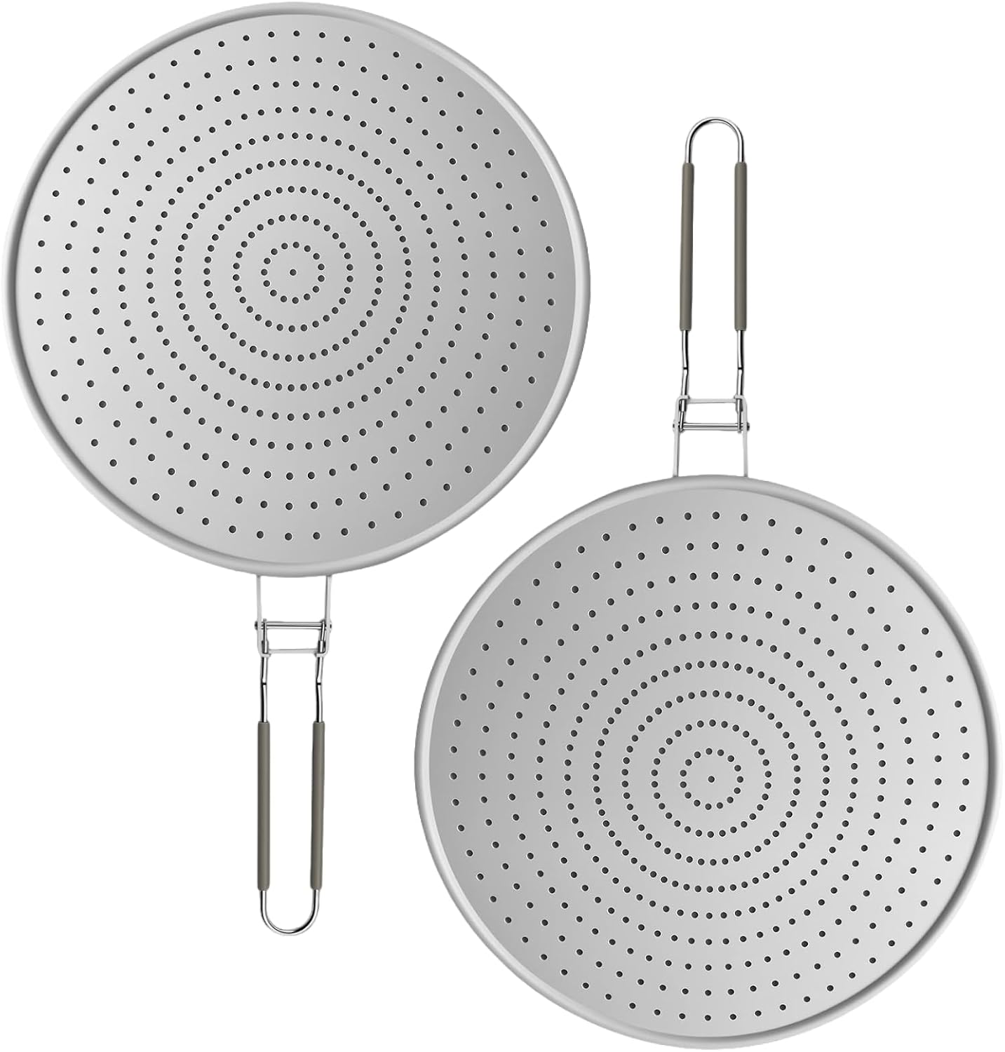 Silicone Splatter Screen for Frying Pan 13 Inch - Grease Splatter Guard with Foldable Handle, Dishwasher Safe & Never Rusts, Fits Most Pans for Stove Top & Bacon Cooking