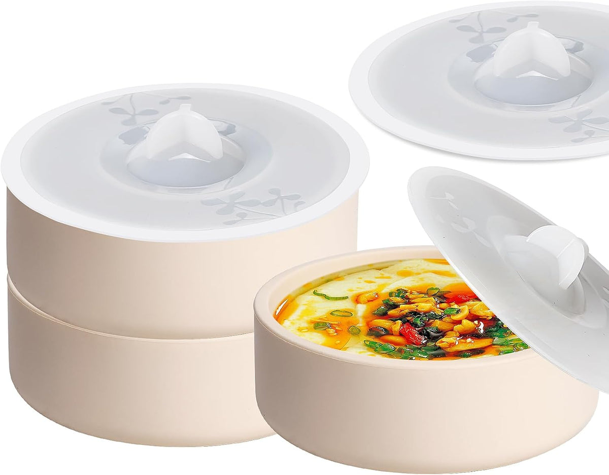 Egg Poacher Set of 3, Silicone Egg Poaching Cups with Lids for Microwave Egg Cooking, Toaster Oven Air Fryer Egg Mold Nonstick Poached Egg Maker