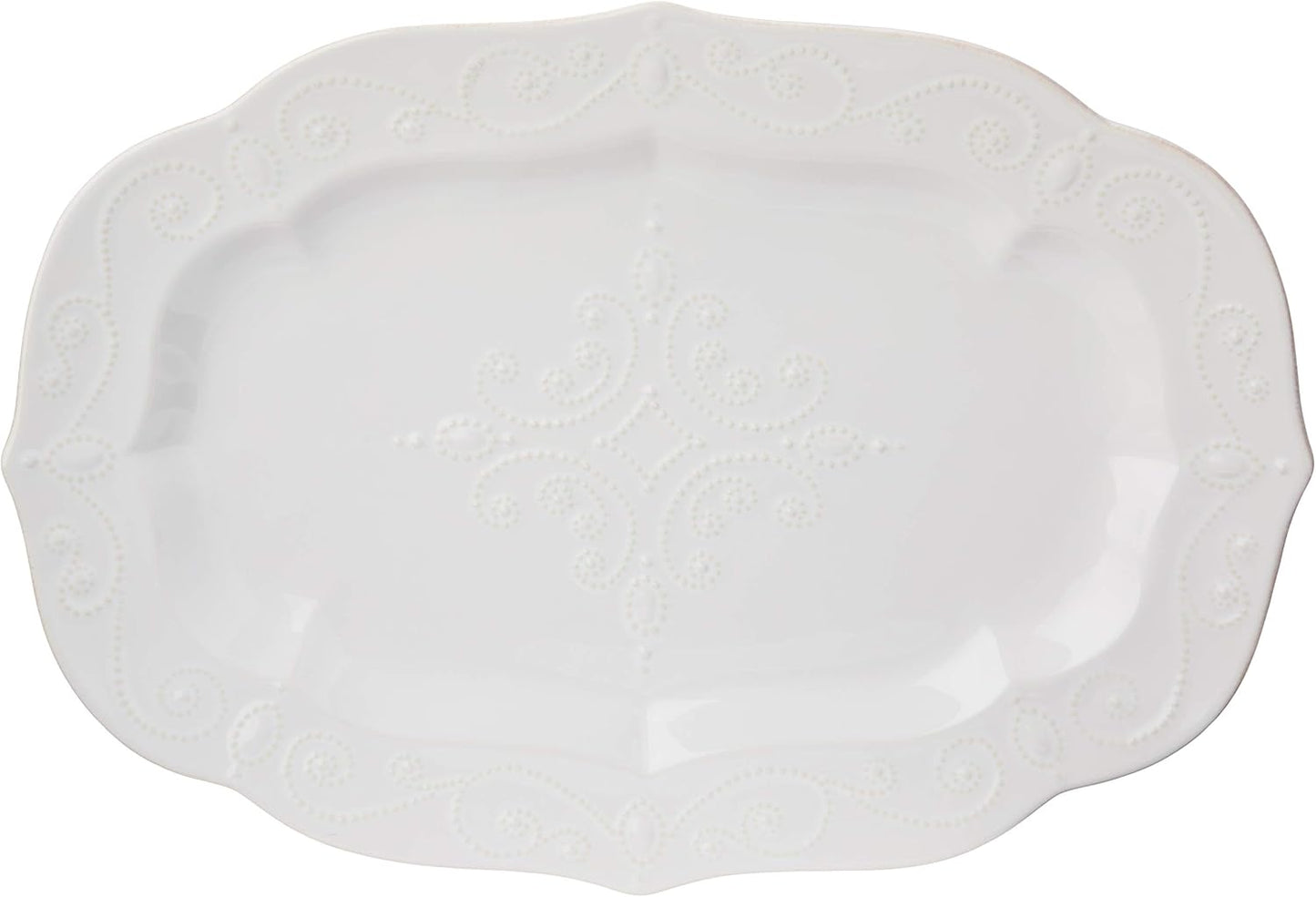 Lenox French Perle Chip and Dip Tray, White -