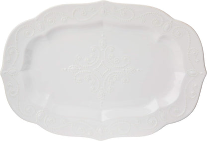Lenox French Perle Chip and Dip Tray, White -