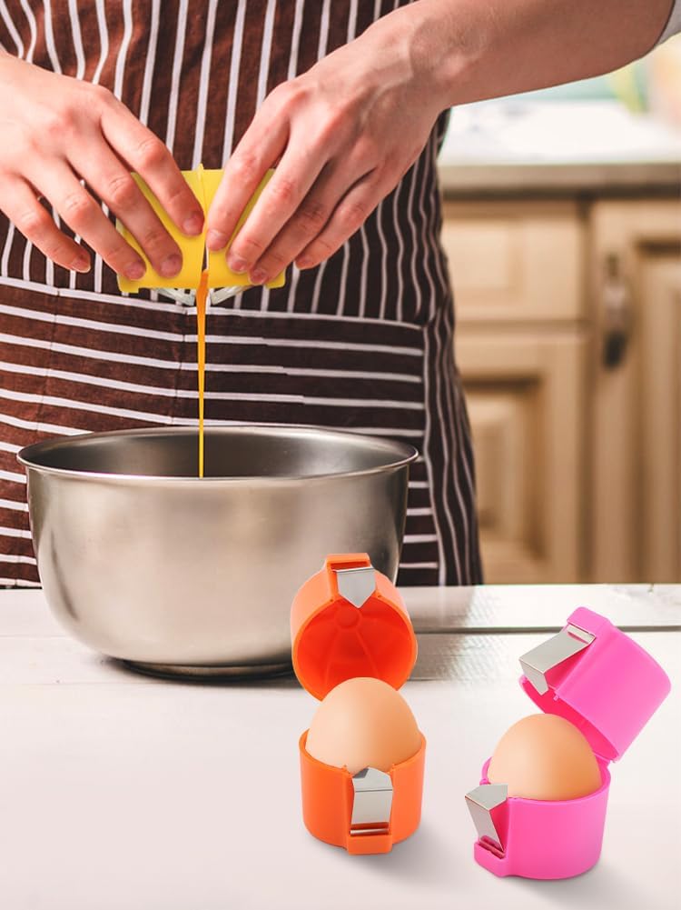 3Pcs Egg Shell Opener, New Egg Cracker Tool for Uncooked Eggs