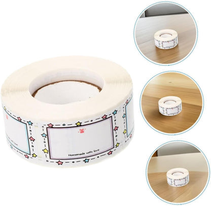 IMIKEYA Waterproof Removable Food Date Labels Self-Adhesive Synthetic Paper Stickers for Jars and Containers Oil Resistant for Kitchen and Pantry Organization