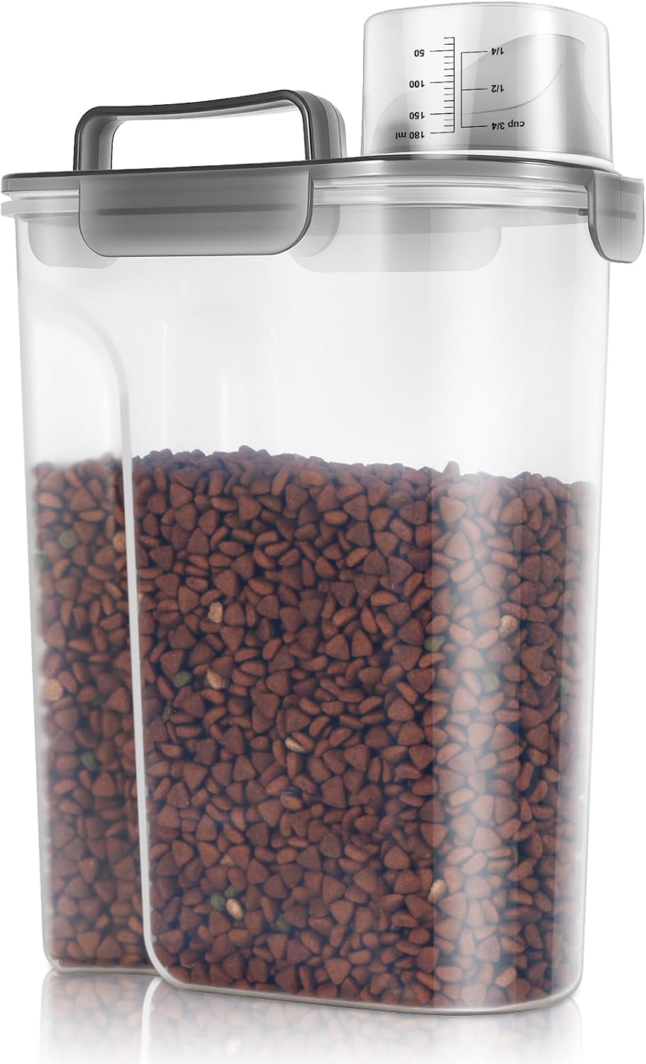 TBMax 10 Lbs Cat Dog Food Storage Container, 2026 Upgraded Large Pouring Container for Pet Food Storage, Bird Seed Dispenser, Portable Travel Kibble Holder -Dark Green