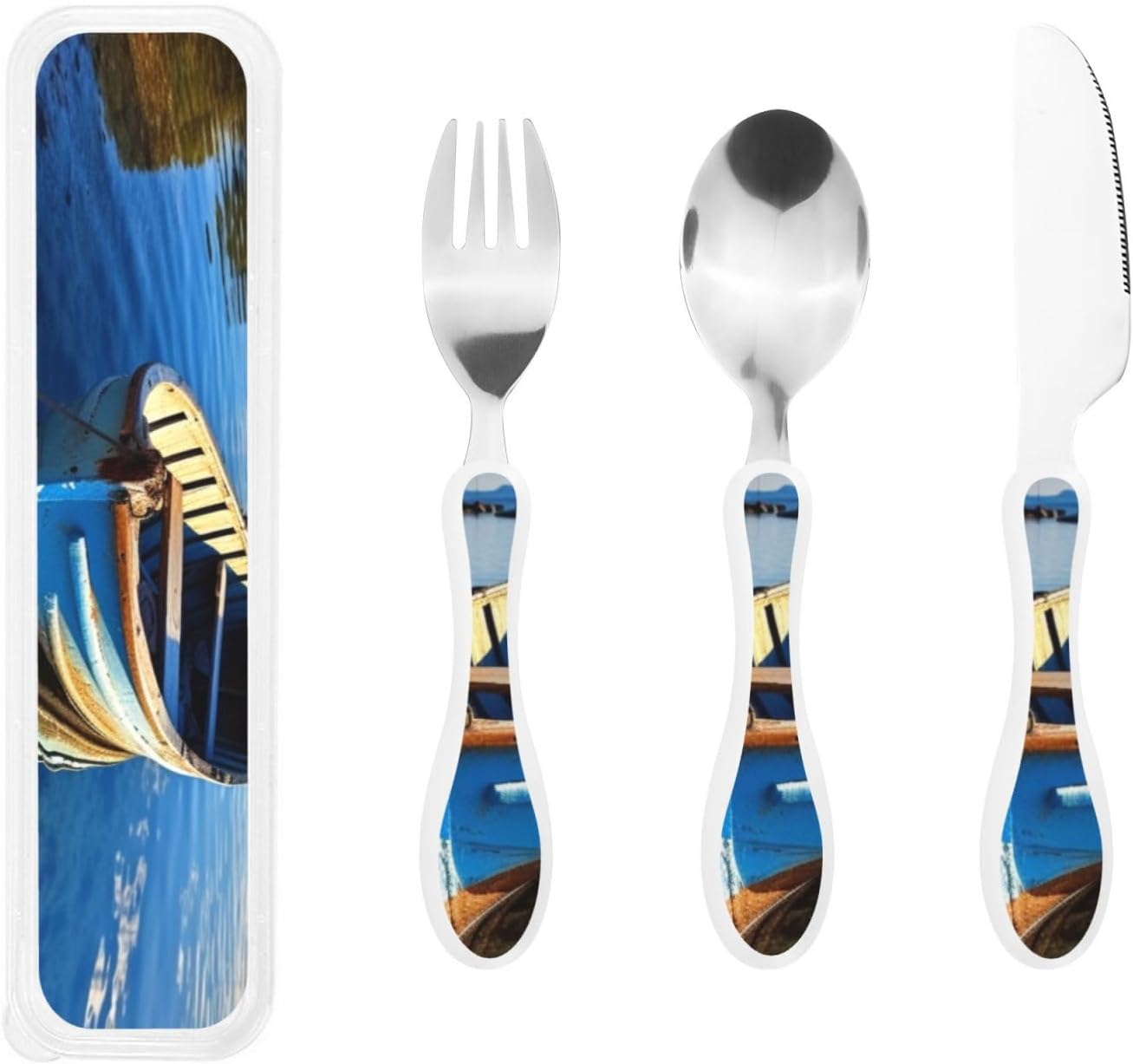 3-Piece Kids Silverware Set With Storage Case, Stainless Steel Reusable Children Safe Knife Spoon Fork Set Animal Cartoon Owls Cute Children Flatware Set For Kids Lunch Box